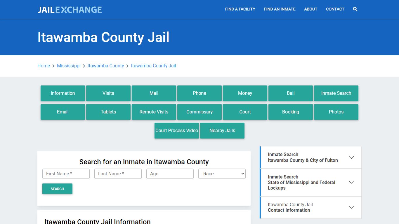 Itawamba County Jail Roster Lookup, MS, Inmate Search