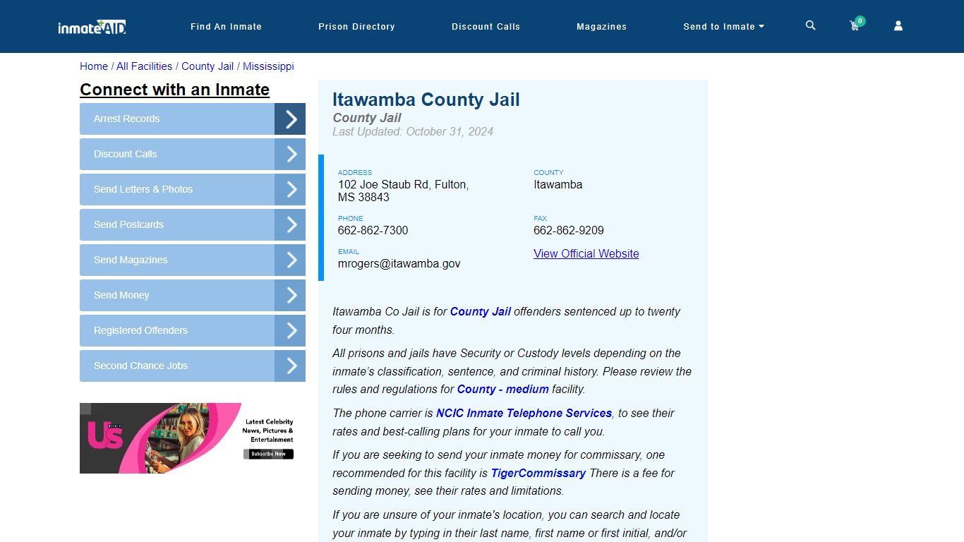 Itawamba County Jail - Inmate Locator