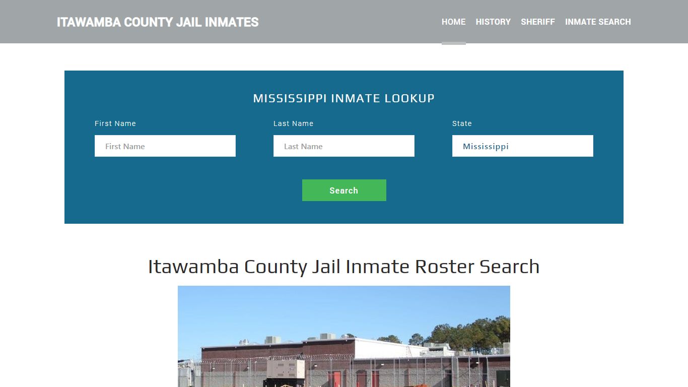 Itawamba County Jail Inmate Roster Lookup, Fulton, MS